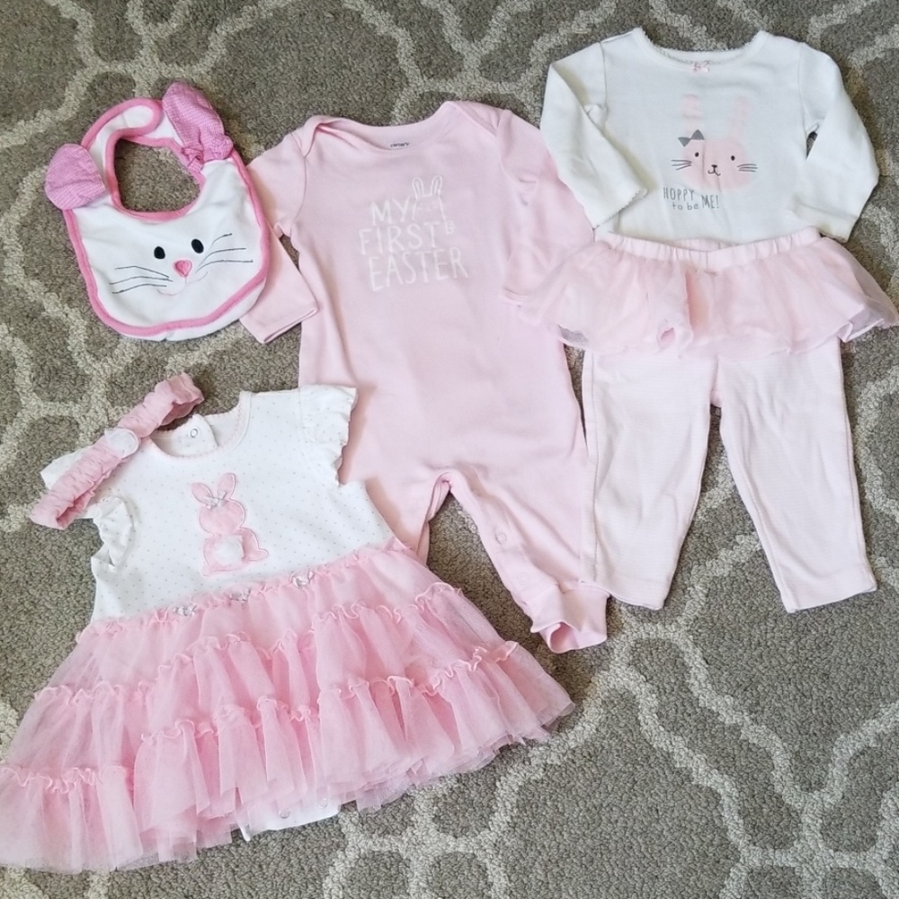 Baby Girl Easter Bundle. Size 9 Months.